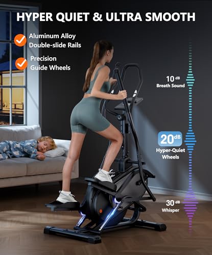 3-in-1 Elliptical Exercise Machine with 16 Levels Resistance F5869
