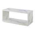 Modern Square Coffee Table in Faux White Marble L323050