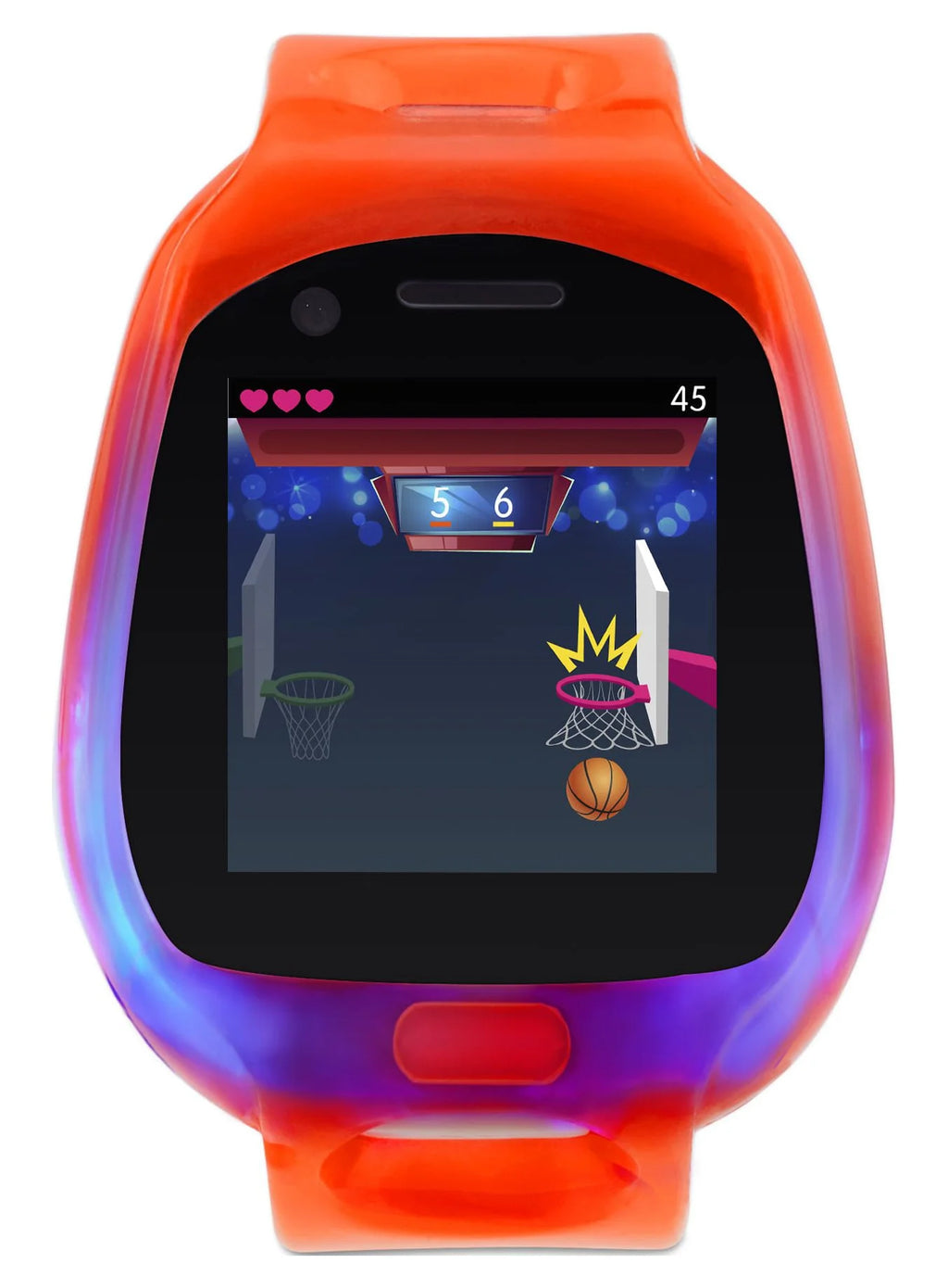 Red Smartwatch with 2 Cameras and Touch Screen F583