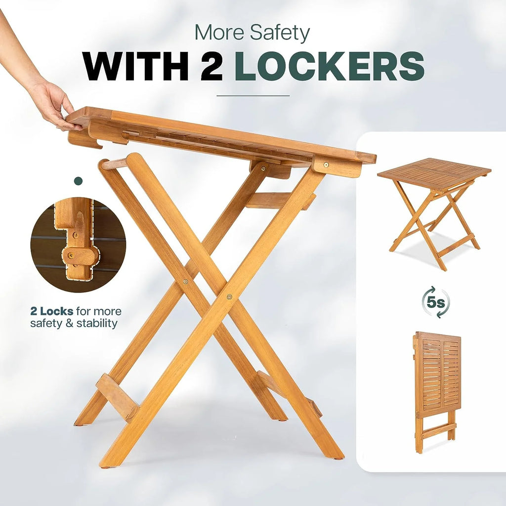 Acacia Wooden Folding Bistro Table G7474