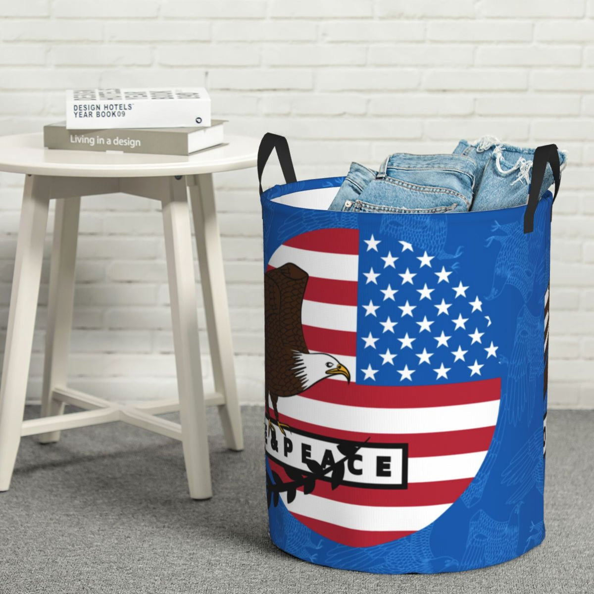 Blue Collapsible Laundry Basket R386148