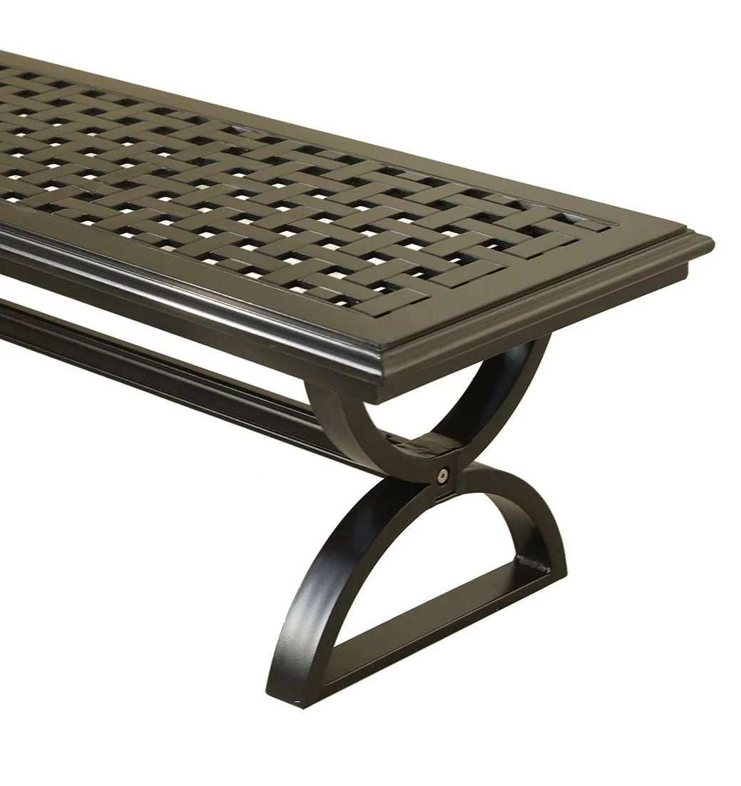 Aluminum Outdoor Dining Bench with Cushion I111300