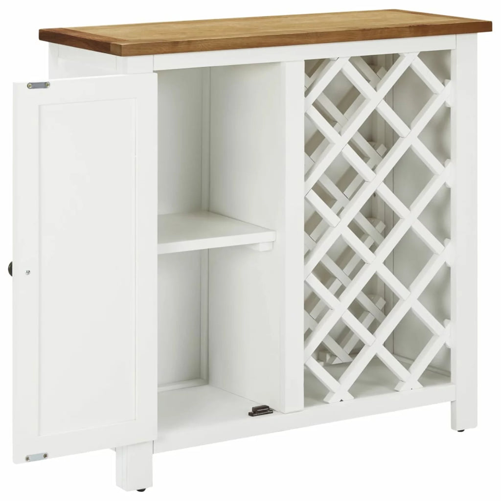 11 Bottles Oak Wood Wine Cabinet with Door N1692