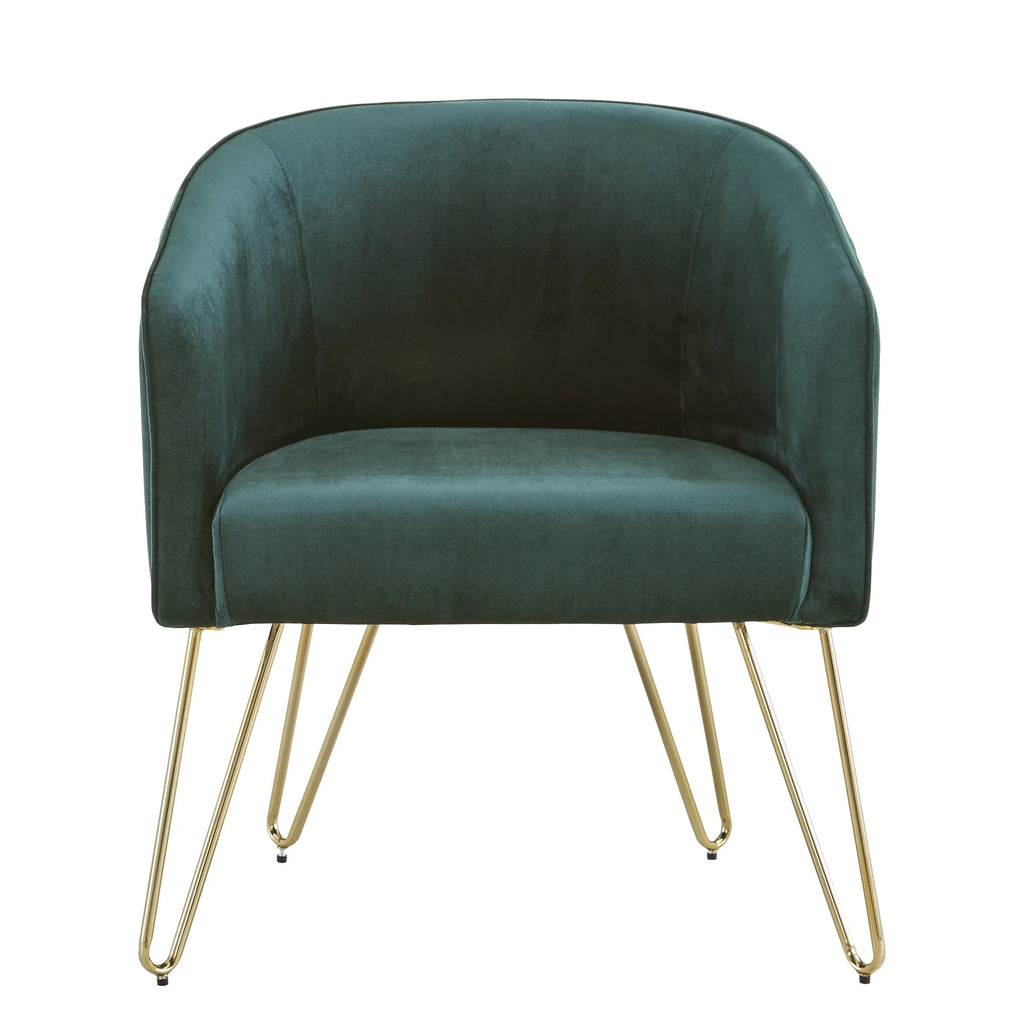 Dark Green Velvet Accent Chair U182