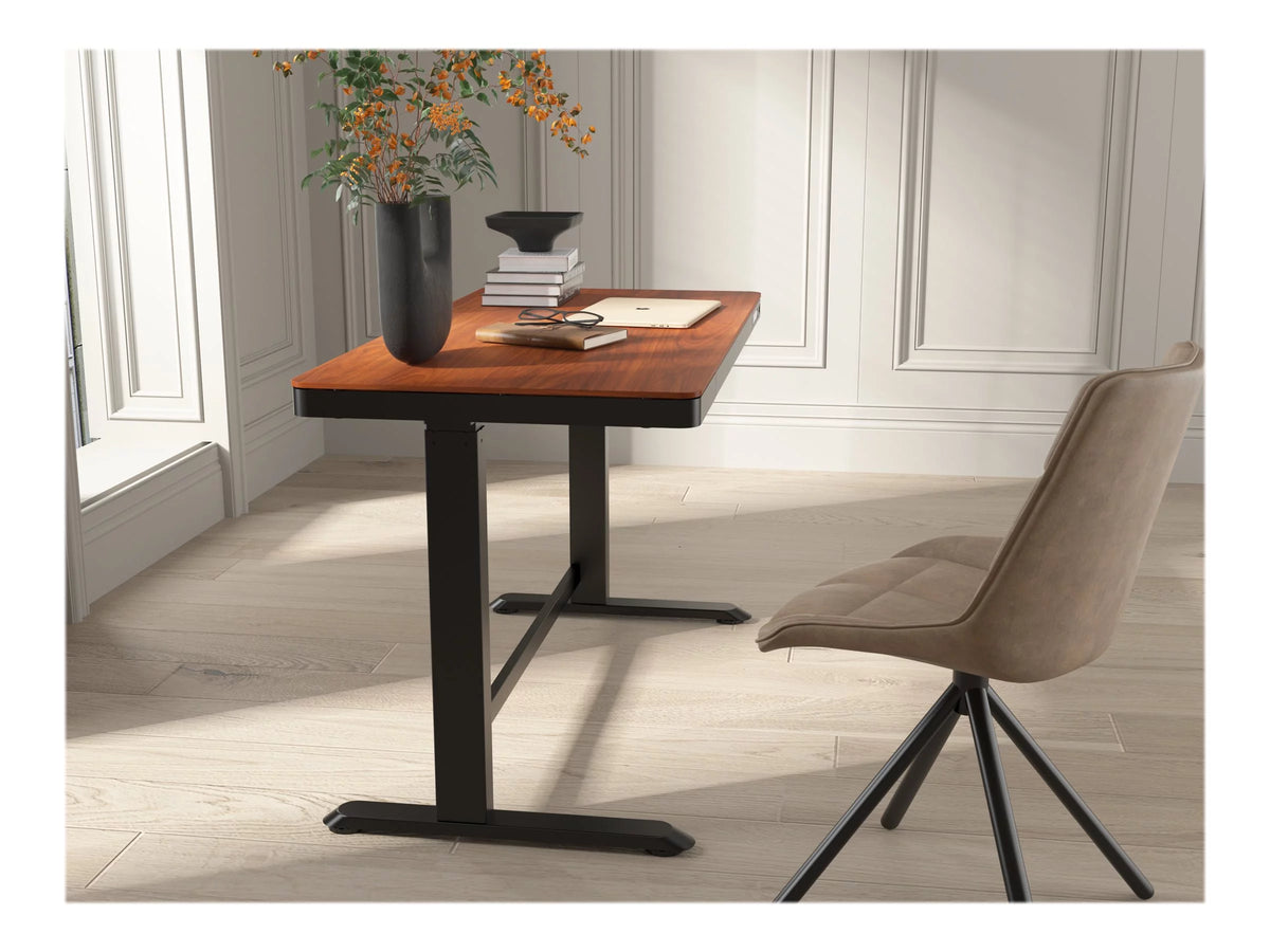 Sit/standing desk electric height adjustment walnut L73814