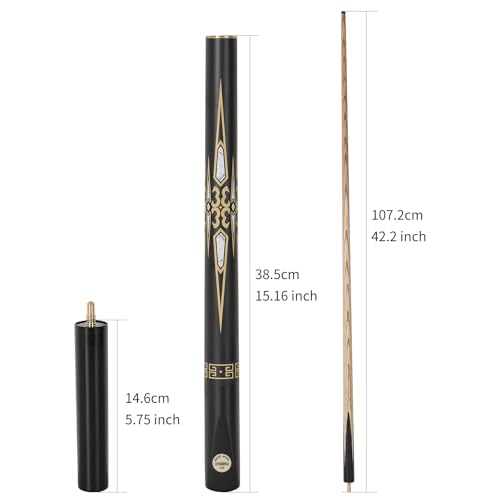 57-inch Ash Wood 18 oz Snooker Cue Stick with Extension J123