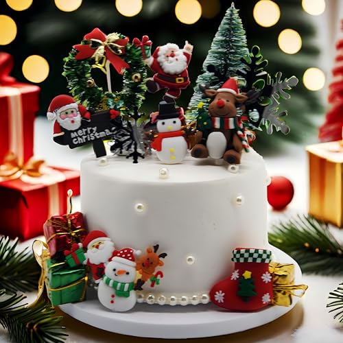 28 PCS Christmas Cake Decoration D2453