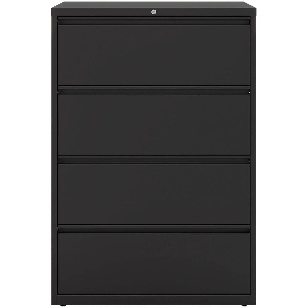 36" Wide 4 Drawer Metal Lateral File Cabinet Black E63014