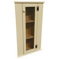 Antique Cream Corner Cabinet Top Hutch X158292