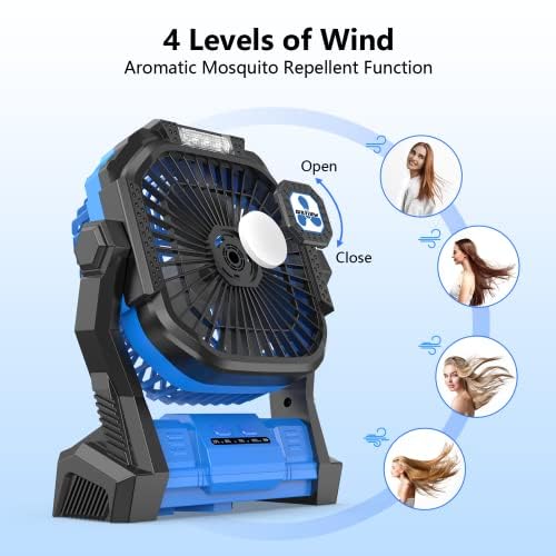 Portable Rechargeable Fan with LED Lantern Q633199