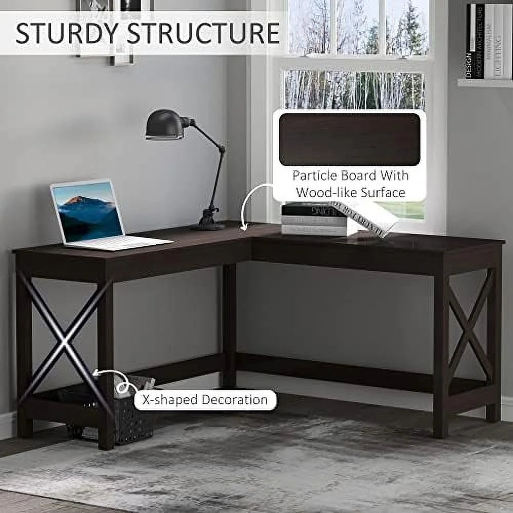 57" L-Shaped Corner Desk V751093