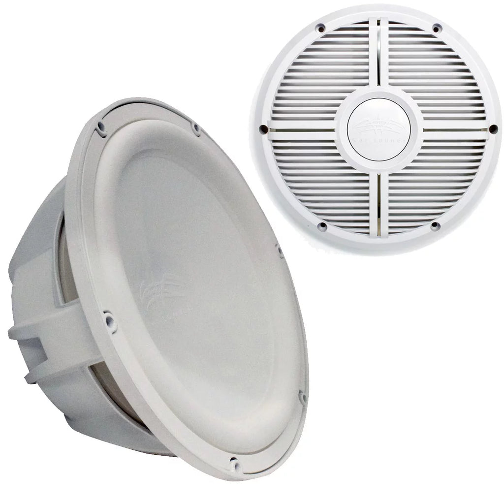 White 12" 2 Ohm Subwoofer & Grill S16468