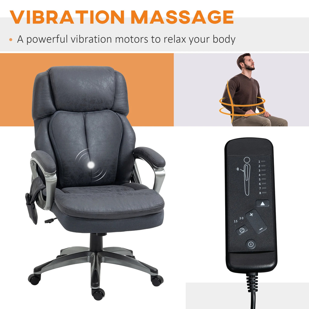 Gray Executive Office Chair with Vibration Massage R74387