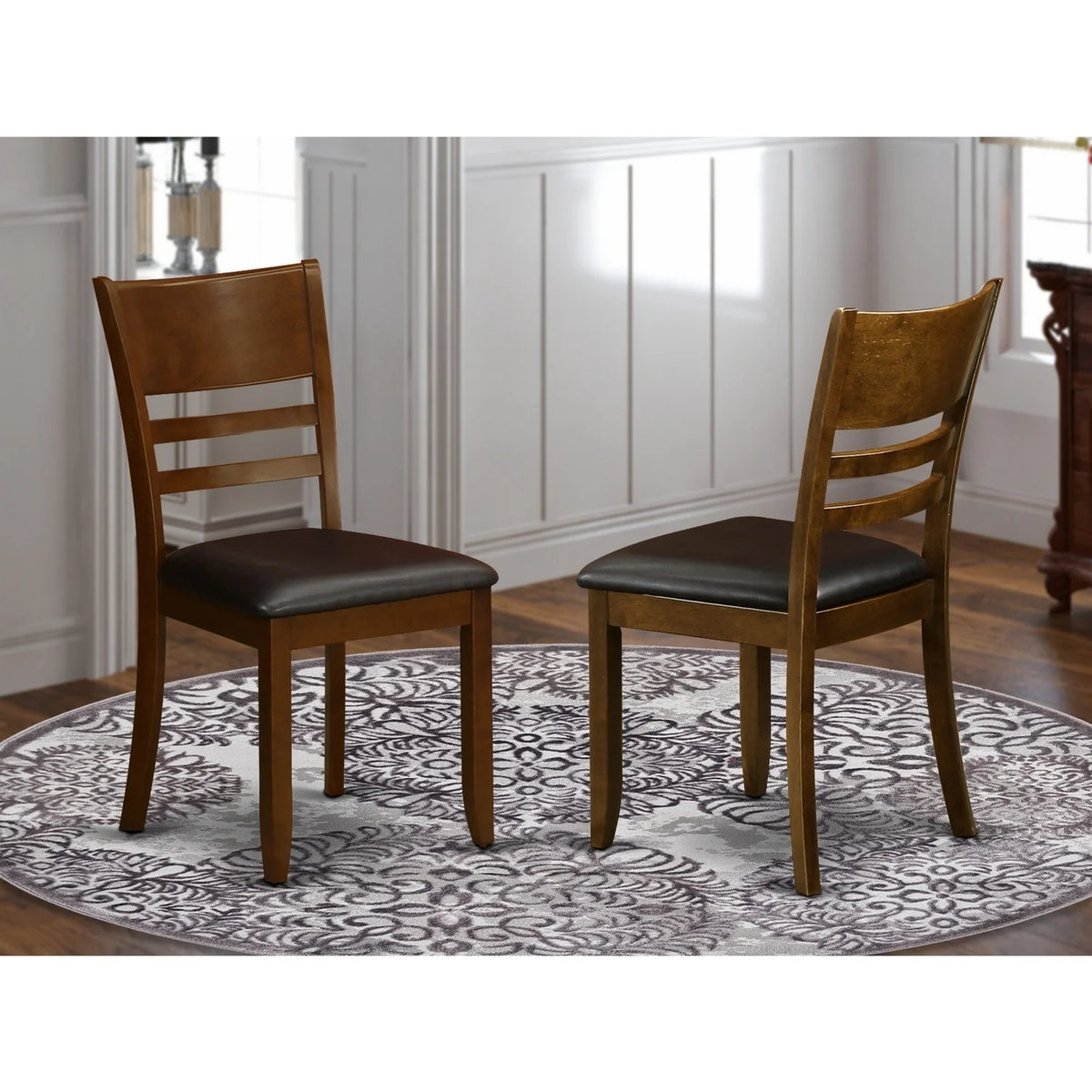 Espresso Wood Dining Chair Set Of 2 E32727