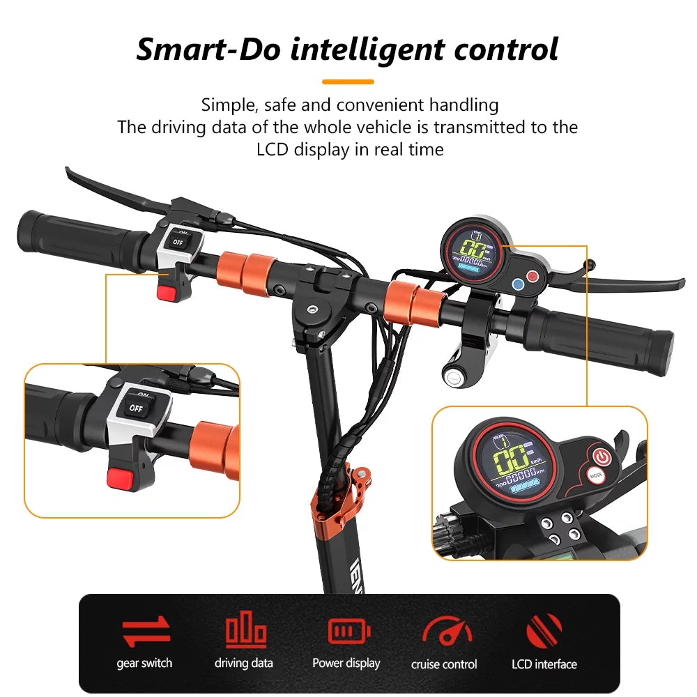 800W Foldable Electric Scooter 28 MPH 22 Miles 10 inch Tires C251