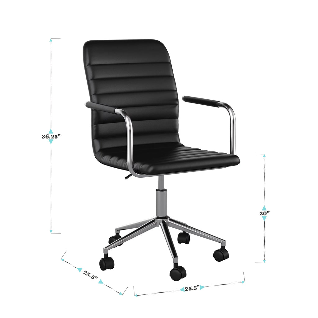 Black Upholstered Office Chair W223705