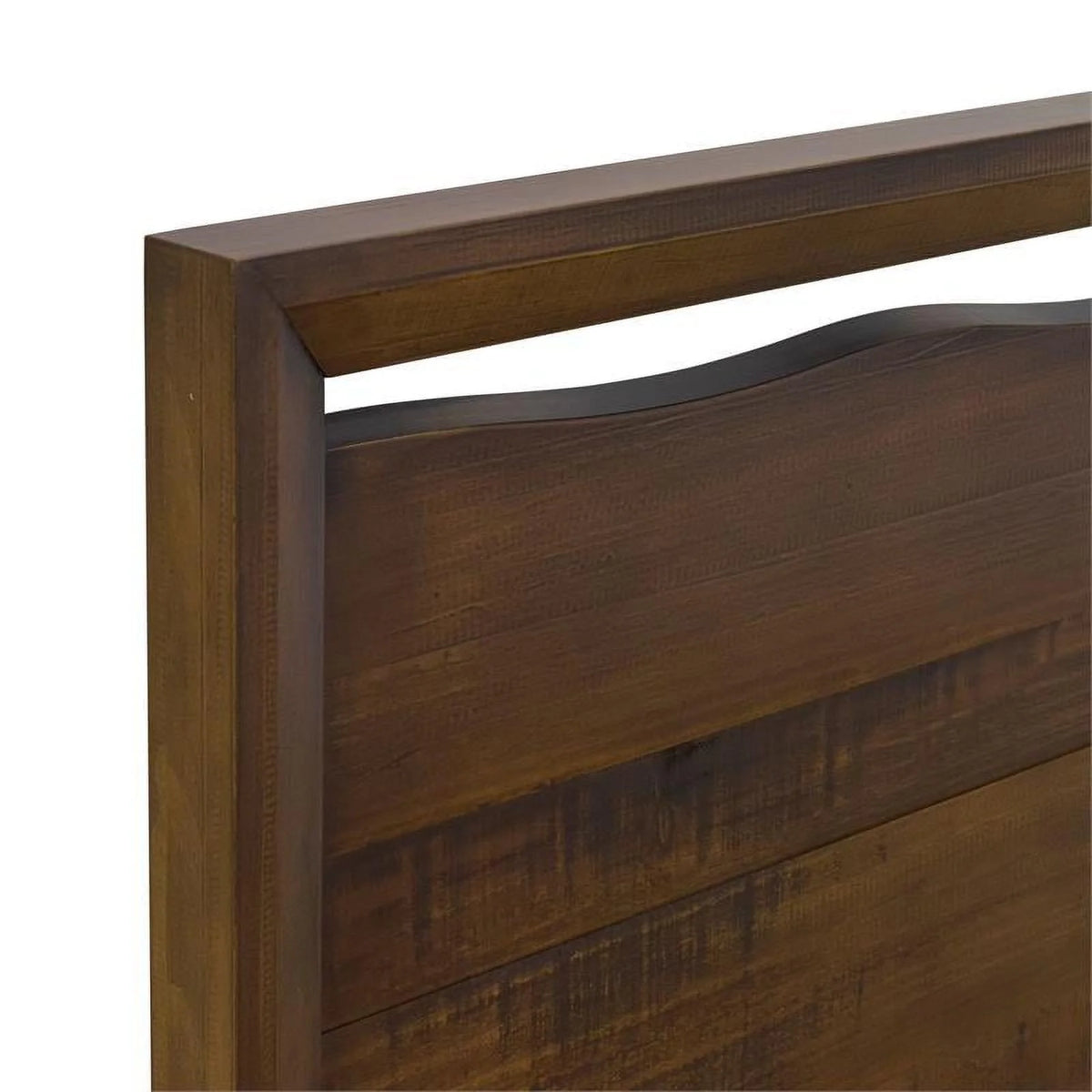 Queen Mocha Brown Wood Platform Bed T734