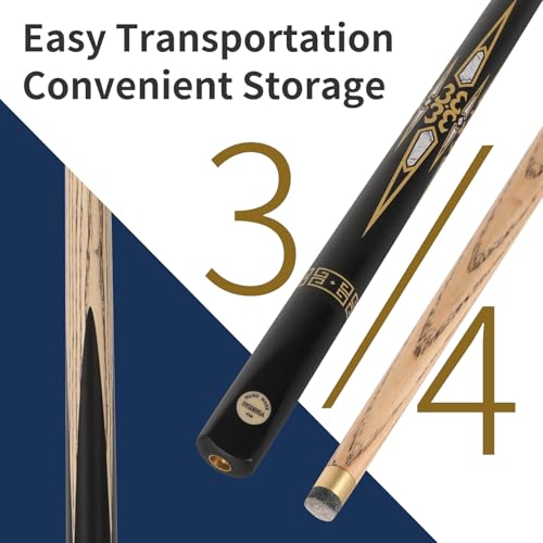 57-inch Ash Wood 18 oz Snooker Cue Stick with Extension J123