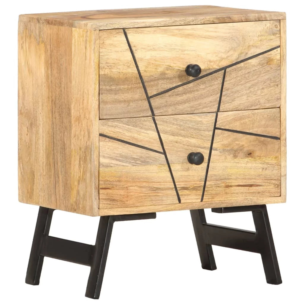Solid Mango Wood Bedside Cabinet I83689