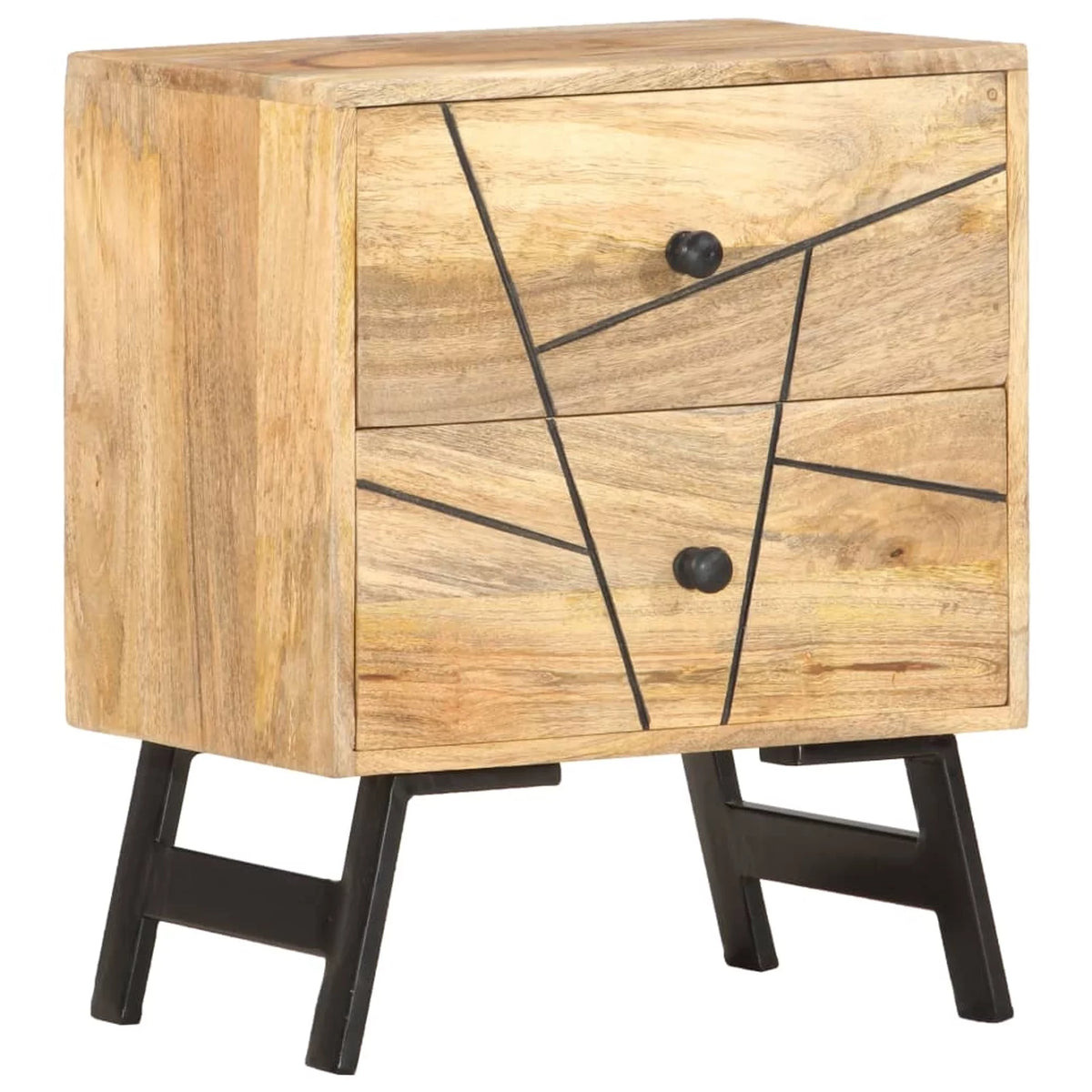 Solid Mango Wood Bedside Cabinet I83689