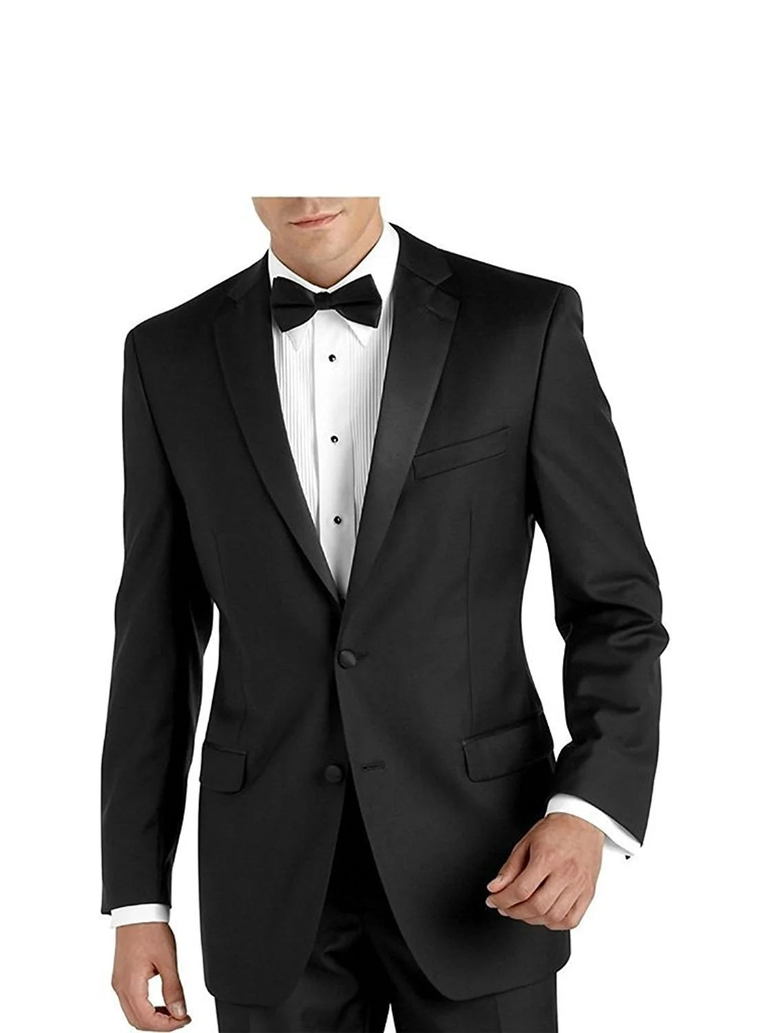 Black Single Breasted Notch Lapel Tuxedo Suit Set U18949