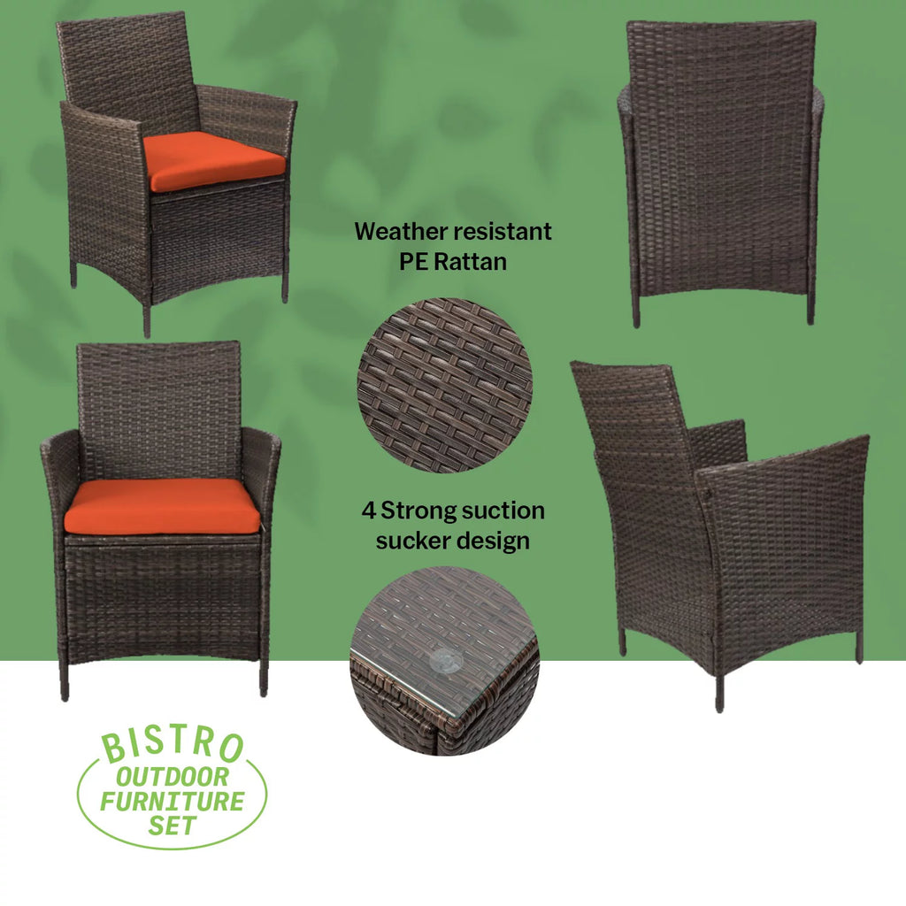 3 Piece Rattan Outdoor Furniture Set M11613