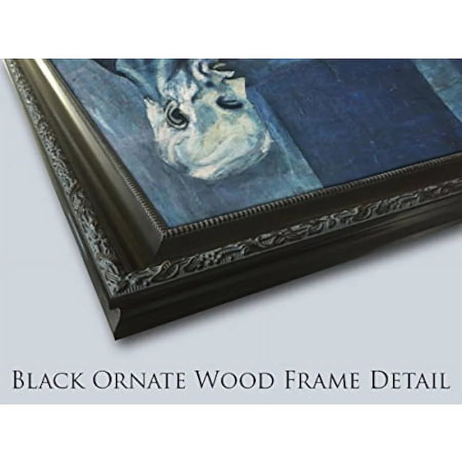 Black Ornate Wood Framed 10x14 Art Print B454489