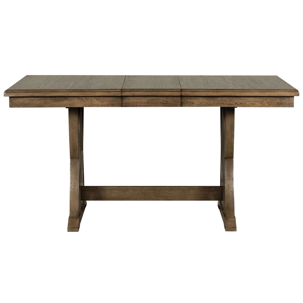 Solid Wood Extendable Dining Table Set for 6 with Upholstered Chairs P21746