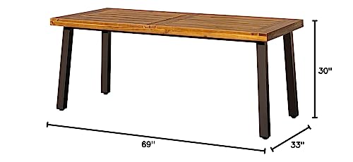 Acacia Wood Dining Table with Iron Legs R617