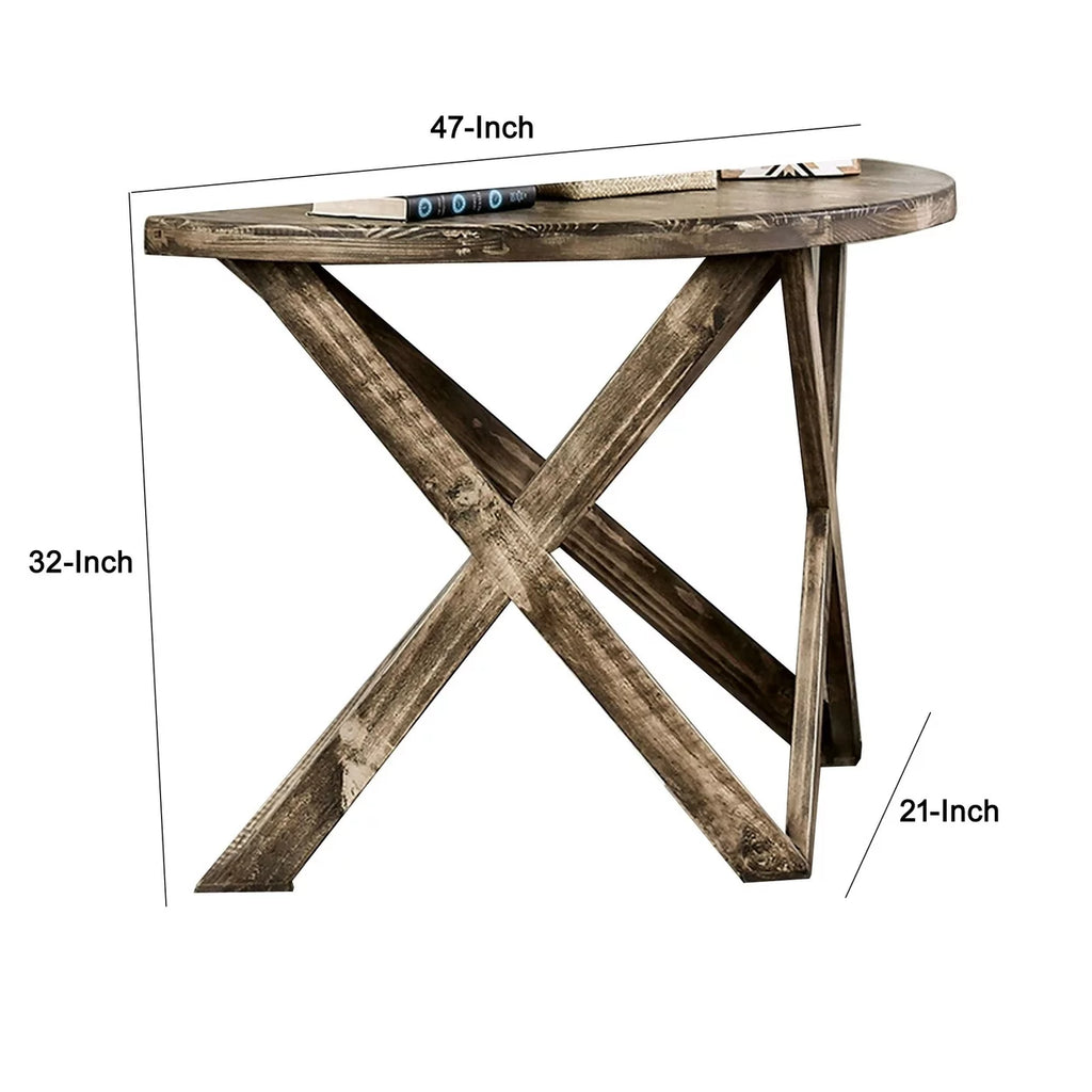 47 Inch Round Console Table C763