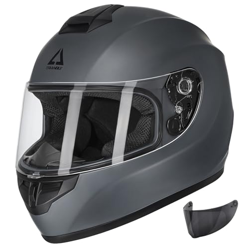 Full Face Motorcycle Helmet with Tinted and Clear Visor X5617