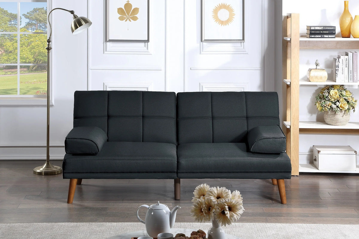Black 2pc Sectional Sofa Set X2493