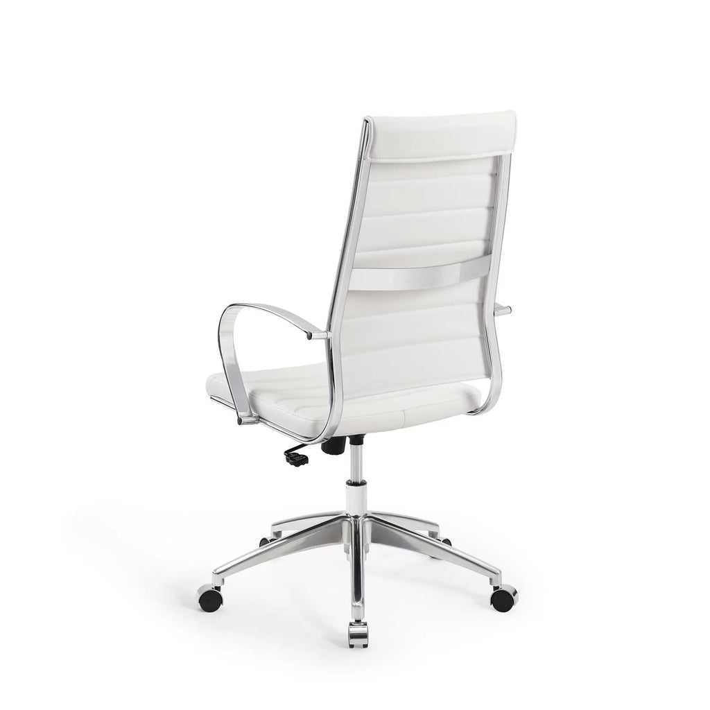 White Faux Leather High Back Chair Z465