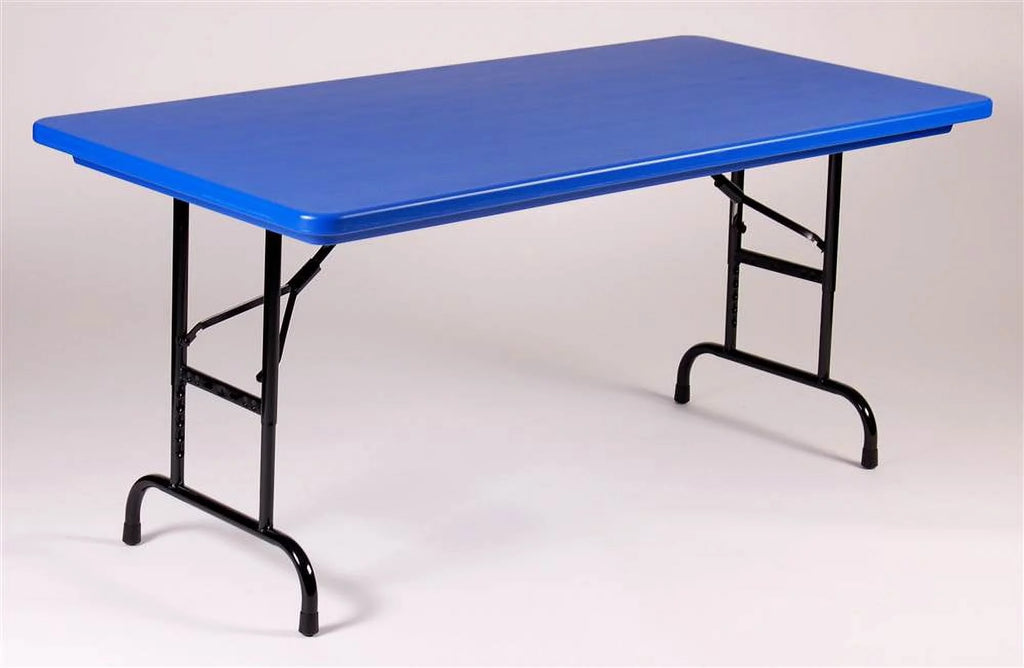 Blue Adjustable Height Folding Table N22955