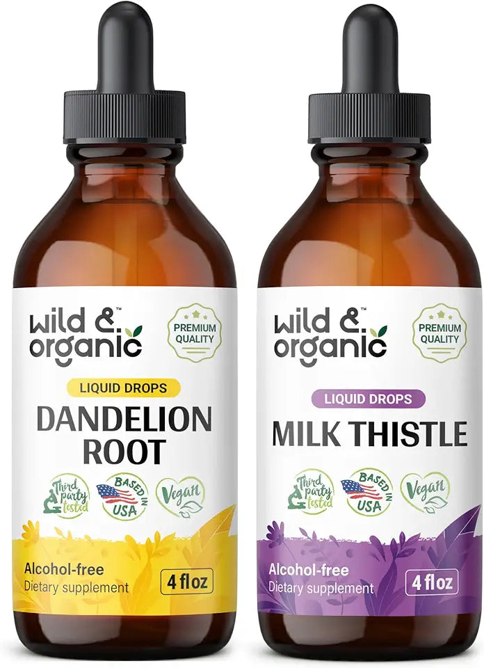 Dandelion Root Tincture 4 fl oz & Milk Thistle Tincture 4 fl oz P9054