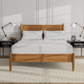 Solid Wood Queen Platform Bed with Memory Foam Mattress Y204782