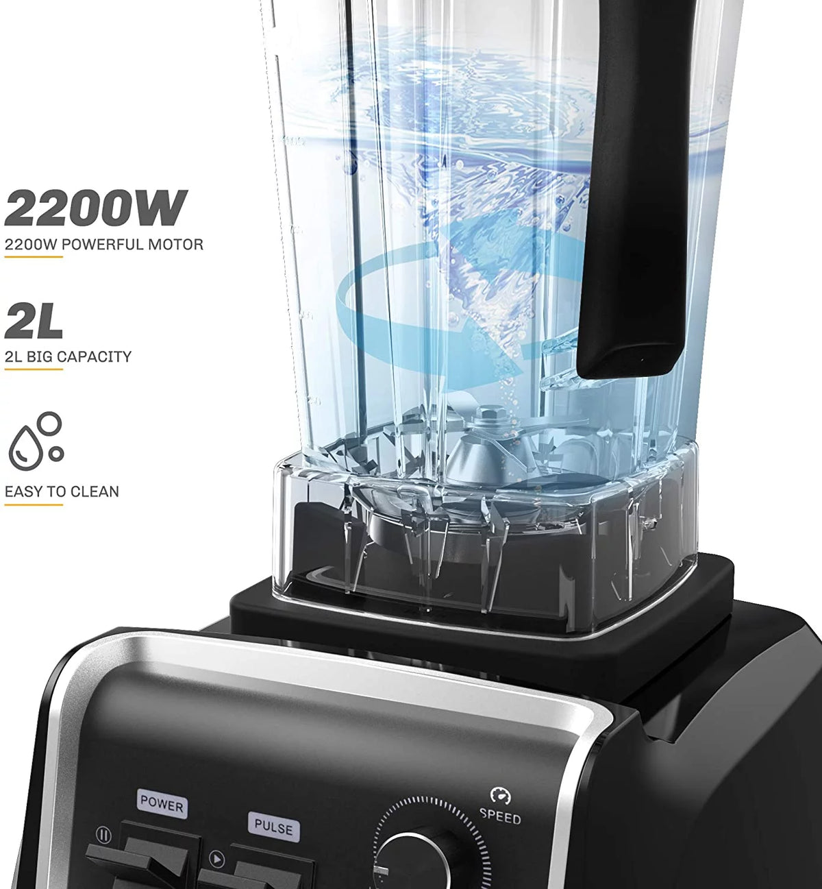 2200W Variable Speed Countertop Blender with Timer G3327