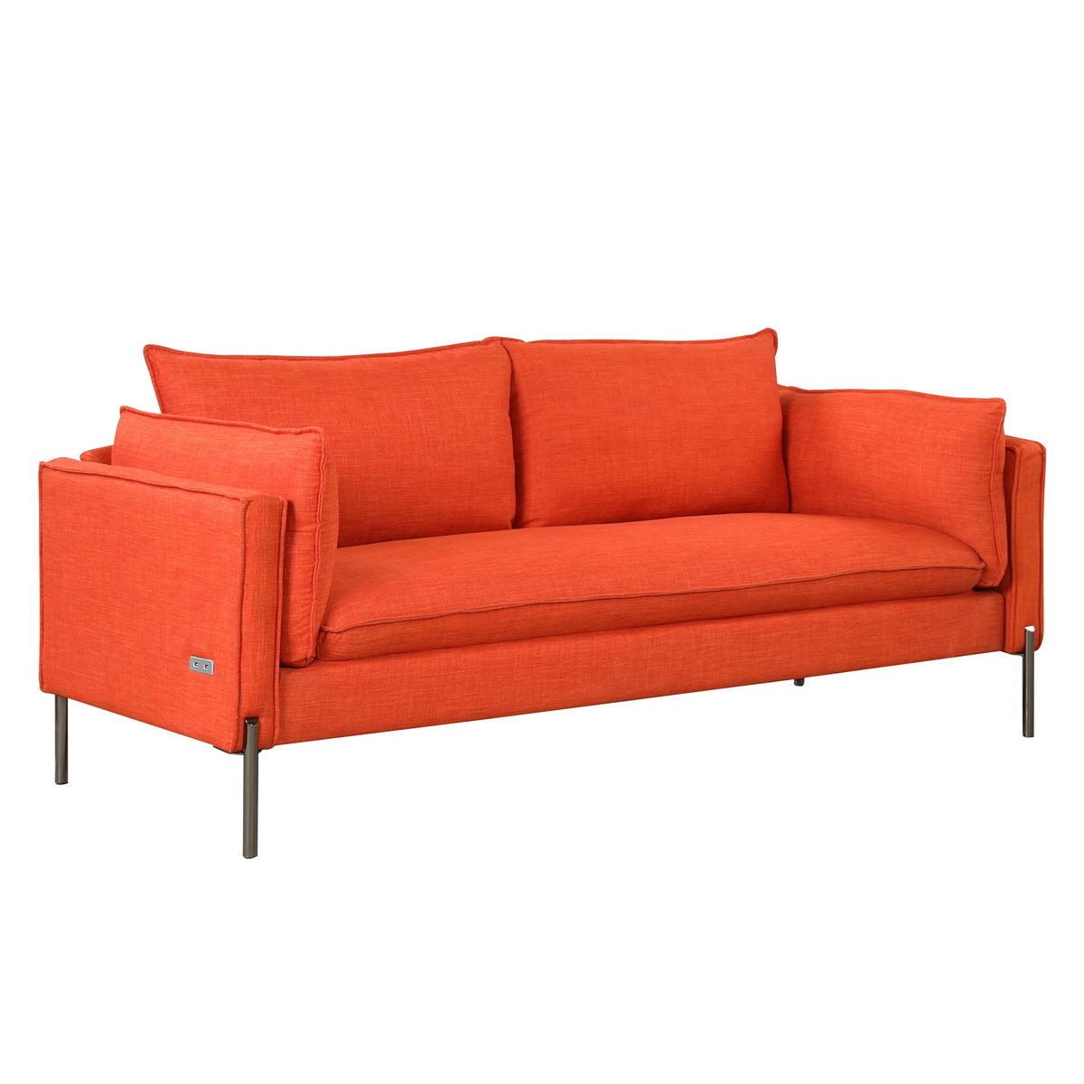 3 Seat Linen Fabric Upholstered Sofa I603