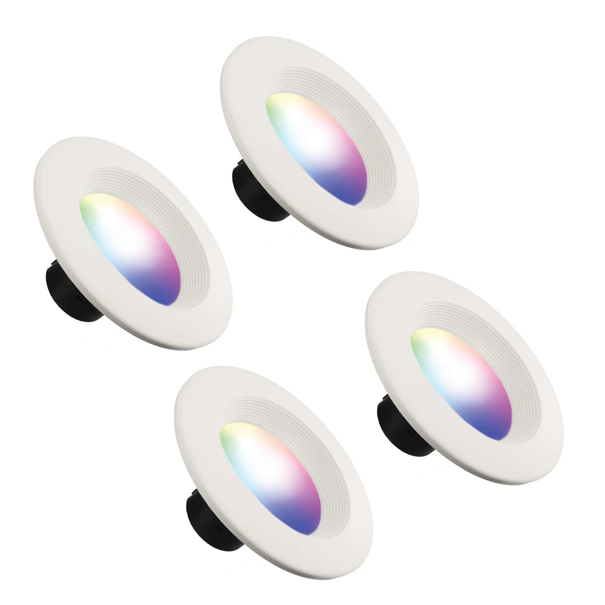 4-Pack Smart Wi-Fi Multi Color LED Recessed Downlight V97811