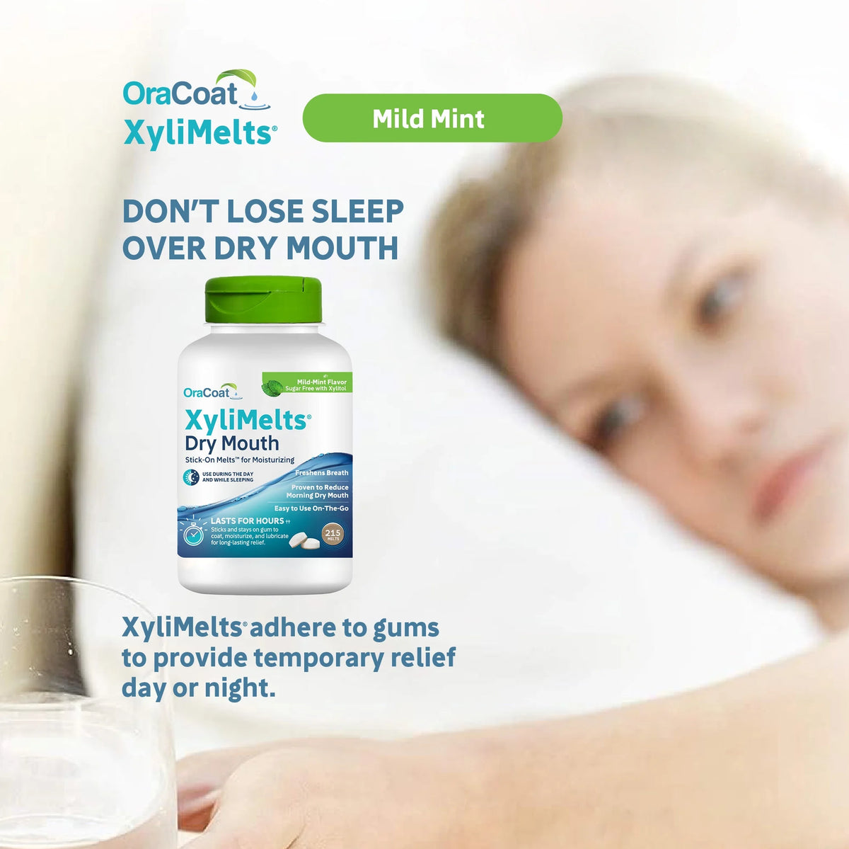 Mild Mint Xylitol Dry Mouth Melts 215 Count G40296