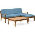 3 Seat Acacia Wood Outdoor Sofa Set Q759304