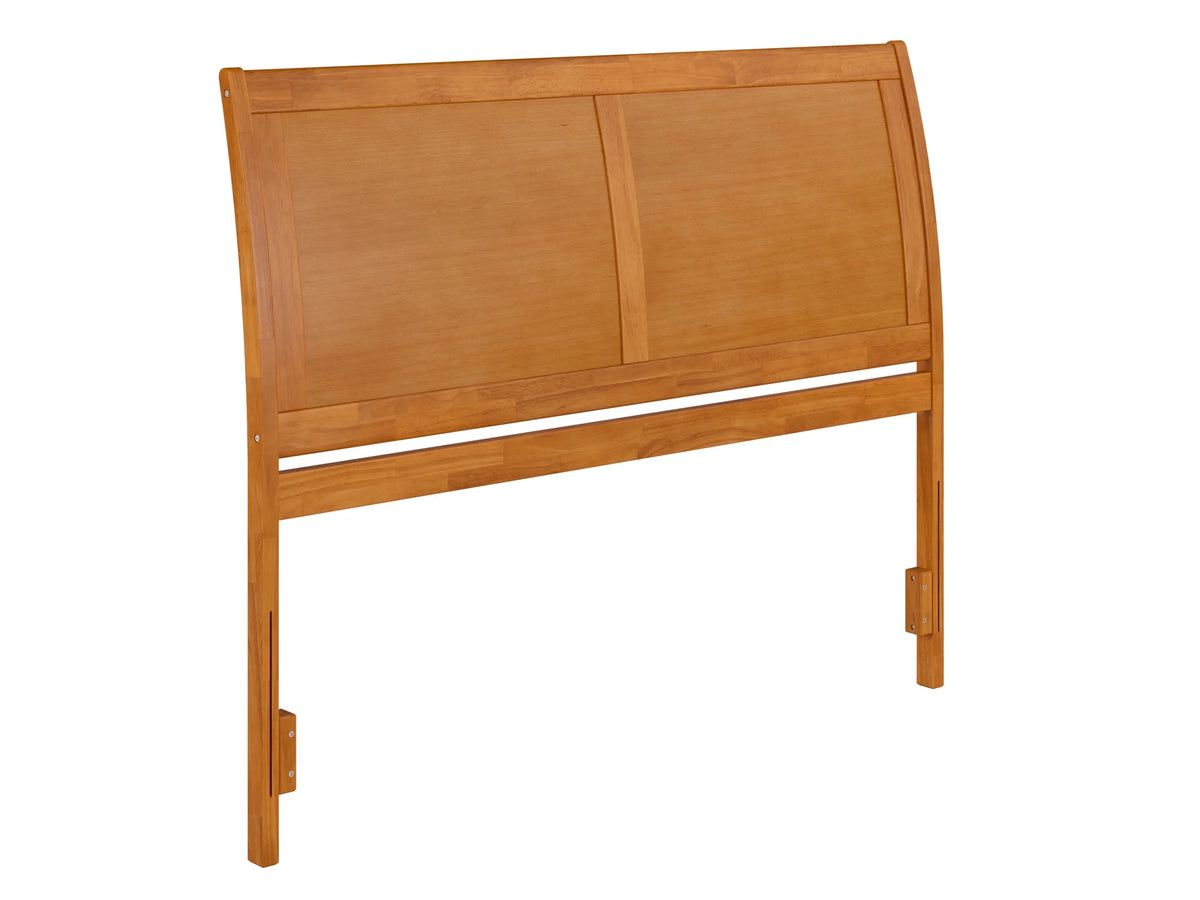 Queen Sleigh Solid Wood Panel Headboard with Attachable Charger S272