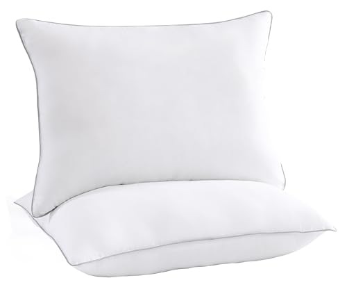 King Size Bed Pillows Set of 2 White Y36684