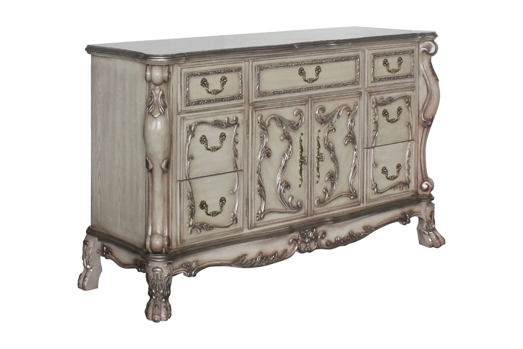 Vintage Bone White Dresser Q785