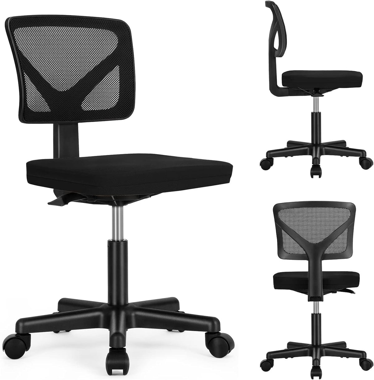 Black Ergonomic Low-Back Mesh Office Chair F79144
