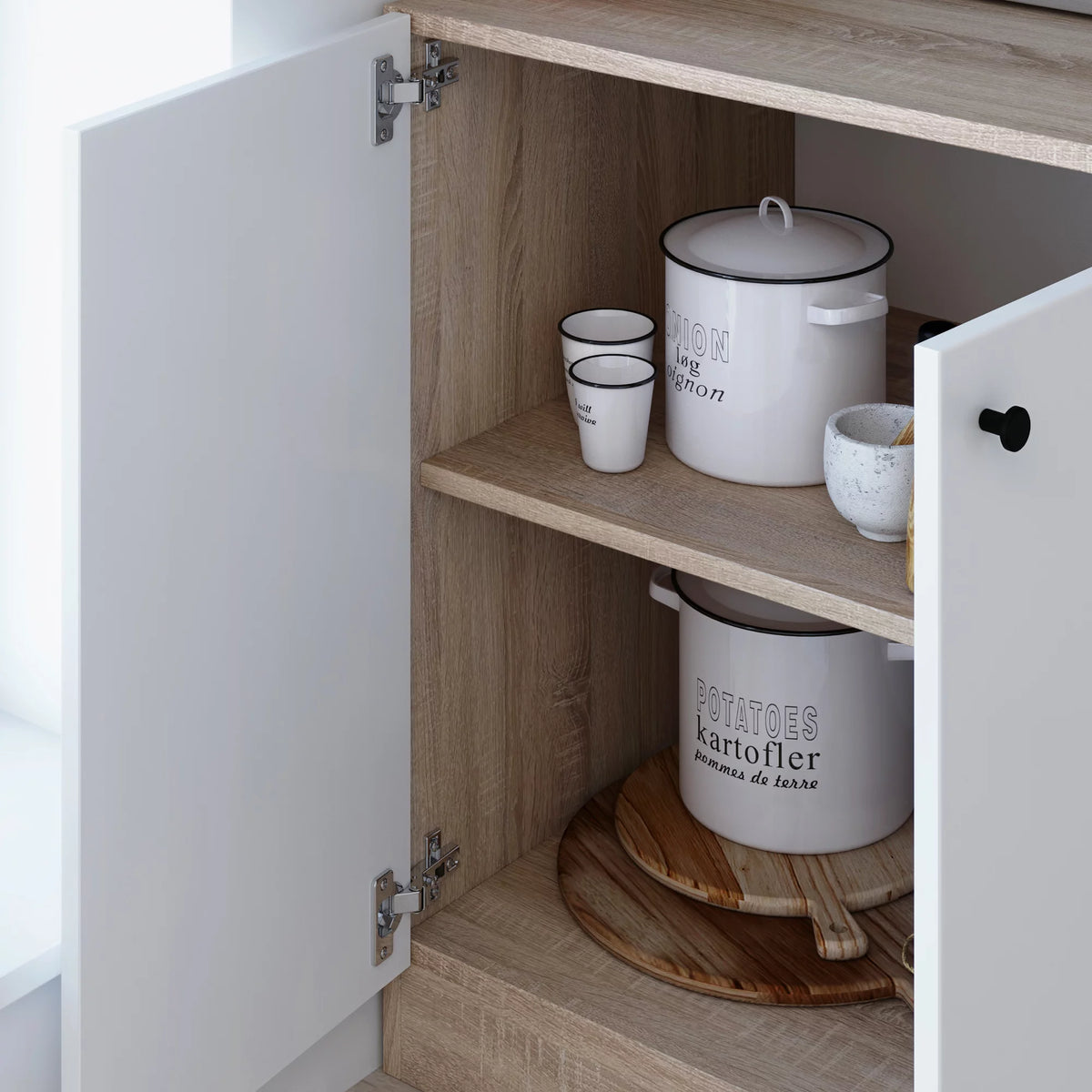 White Pantry Kitchen Storage Cabinet U158