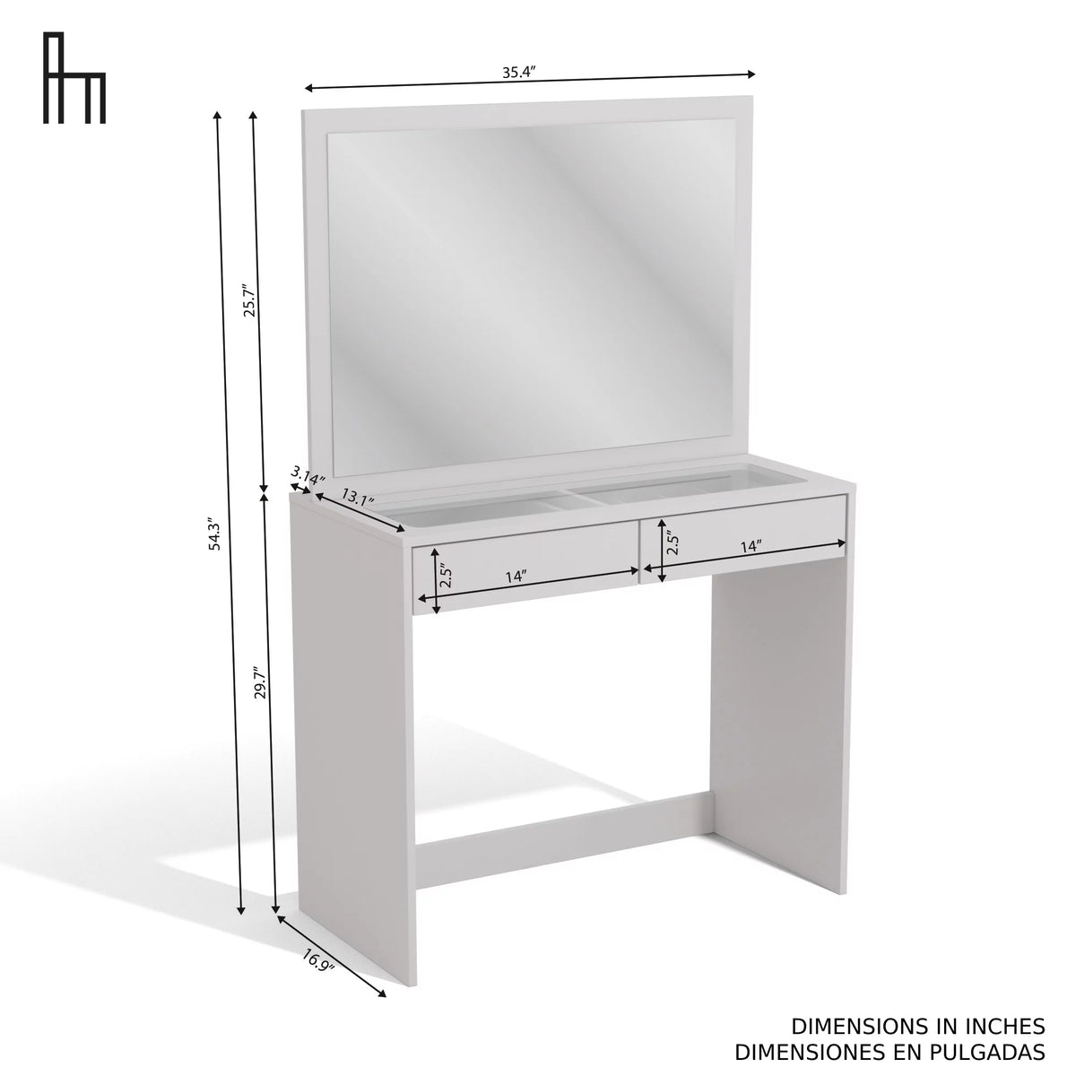 White Painted Vanity Table Desk C9517