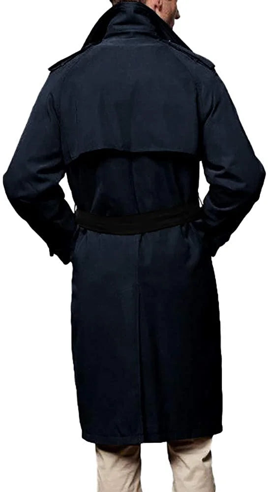 Dark Navy Trench Coat A8280