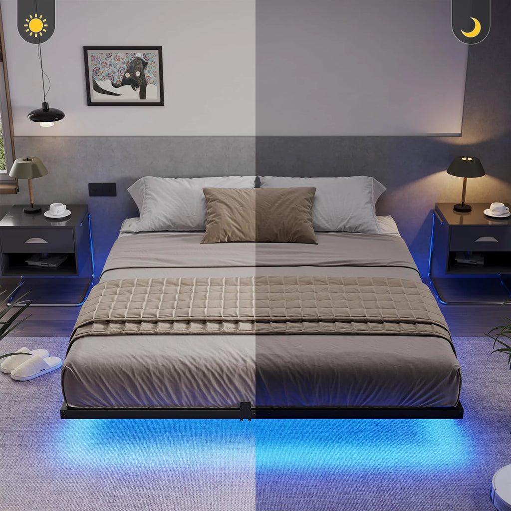 Queen Bed Frame with LED Lights M480125
