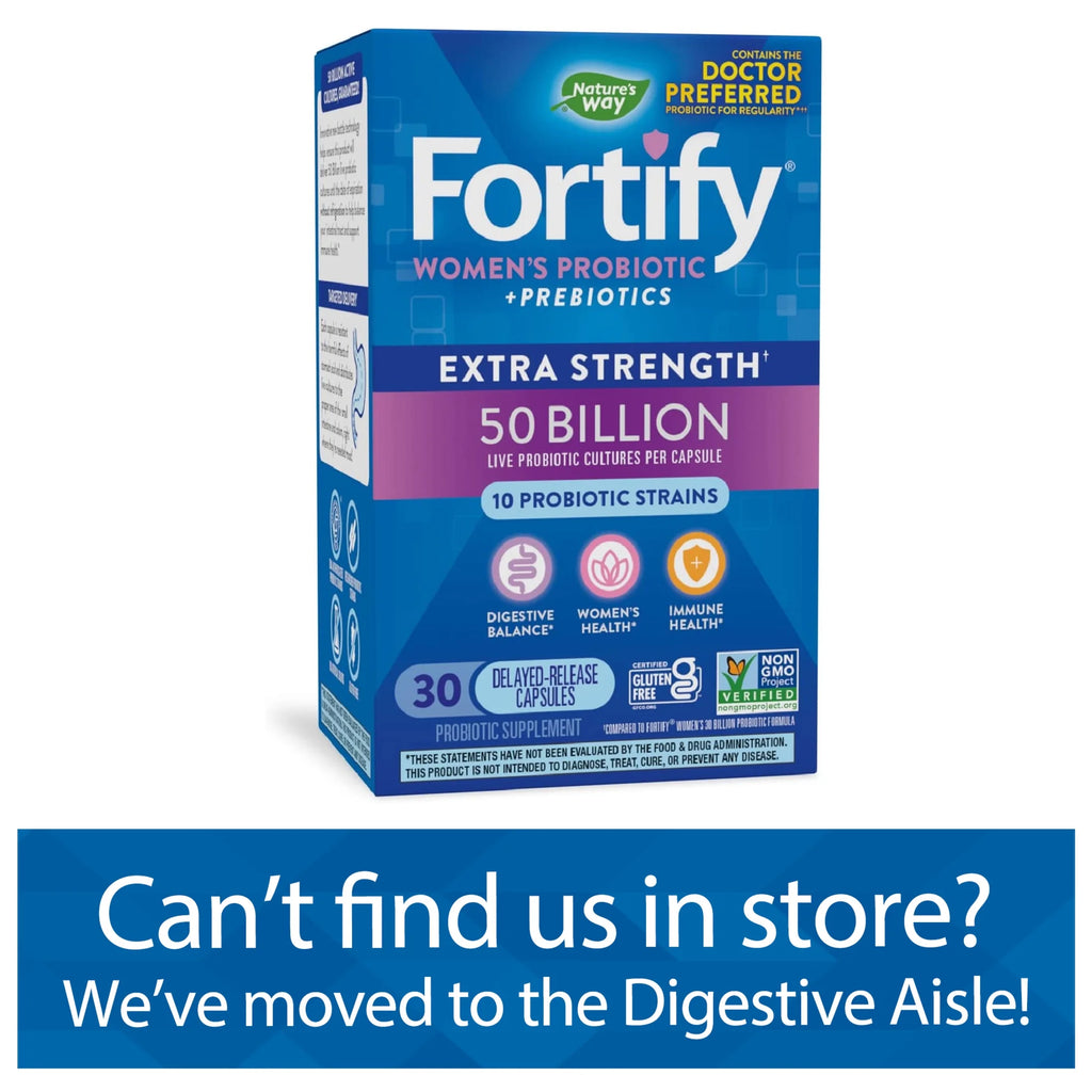 Women's Extra Strength Probiotic Capsules, 50 Billion Live Probiotics, 30 Count D61231